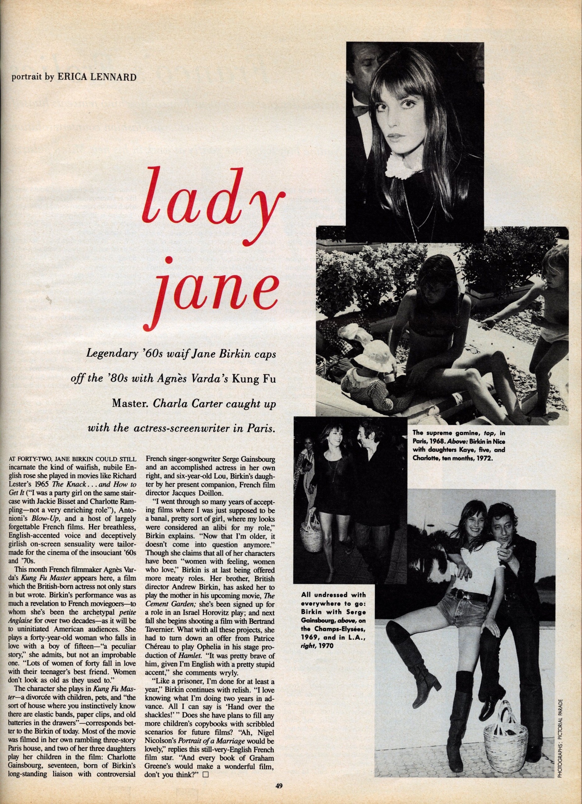 Jane Birkin reminisces on life in Seventies London